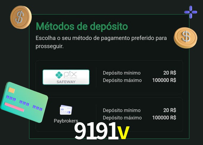 O cassino 9191v oferece uma grande variedade de métodos de pagamento
